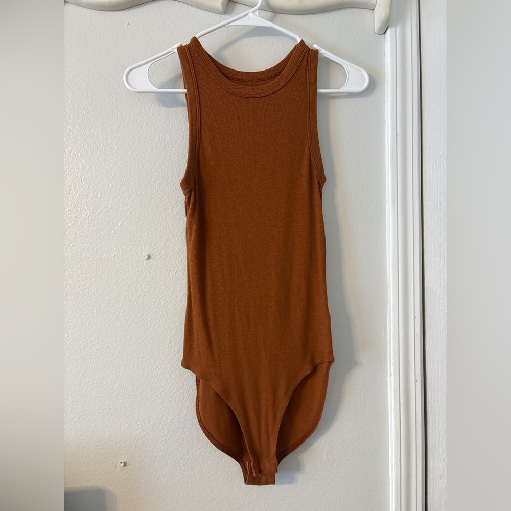 a new day Sleeveless One-Piece Bodysuit in Rust Brown